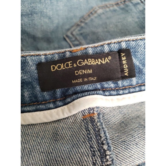 DOLCE & GABBANA Audrey Distressed Skinny Crop High Rise Jeans Sz IT 40 US 4 (D - Picture 4 of 8